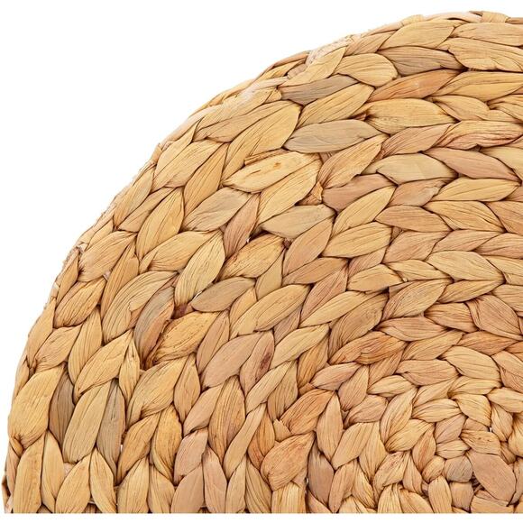 Barien Woven Placemats 4 Pcs 12" Natural Water Hyacinth Weave Non-Slip NEW - Picture 3 of 5